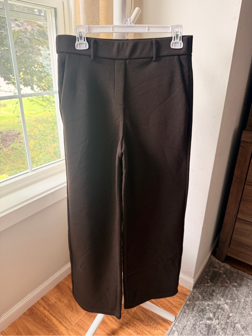 OGL Women's Chocolate Brown Wide-Leg Dress Pants